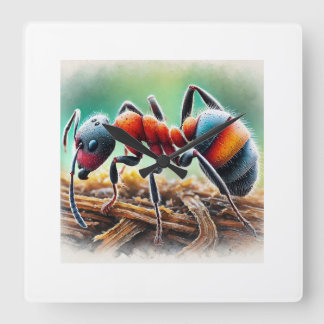 Leafcutter ant 210824IREF218 - Watercolor Vierkante Klok