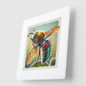 Leafcutter bee 160724IREF254 - Watercolor Vierkante Klok (Hoek)