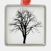 Leafless Tree in Winter Silhouette Metalen Ornament (Voorkant)