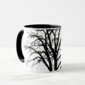 Leafless Tree in Winter Silhouette Mok (Voorkant links)