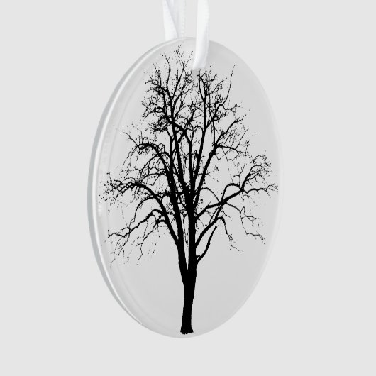 Leafless Tree in Winter Silhouette Ornament (voorkant)