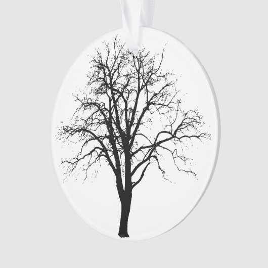 Leafless Tree in Winter Silhouette Ornament (voorkant)