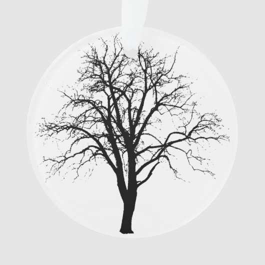 Leafless Tree in Winter Silhouette Ornament (voorkant)