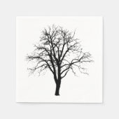Leafless Tree in Winter Silhouette Servetten (Voorkant)