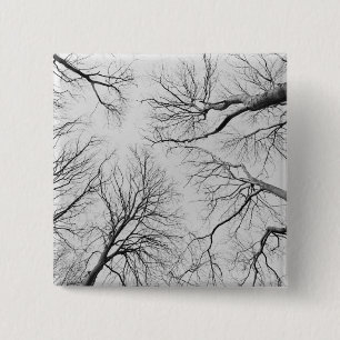 Leafless Trees in Thiepval Wood Vierkante Button 5,1 Cm