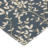 Leafline Spread Midnight Blue Gold Ochre Korte Tafelloper (Hoek)