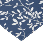 Leafline Spread Navy Wit Tafelkleed (Gekanteld)