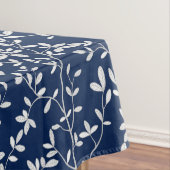 Leafline Spread Navy Wit Tafelkleed (Voorbeeld)