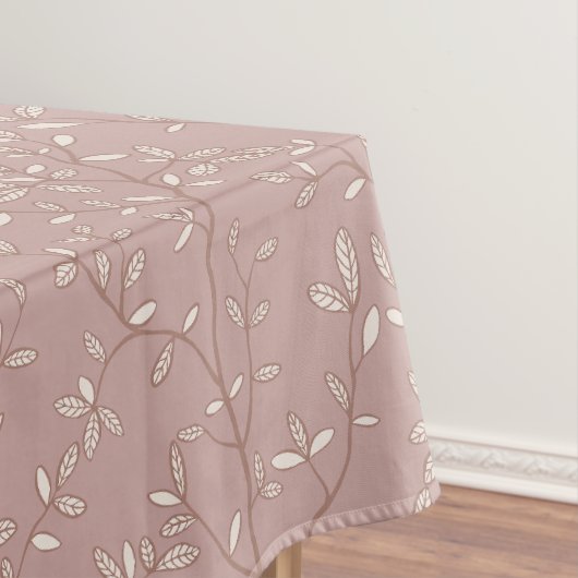 Leafline Spread Stof Dusty Rose Zachte Klei Tafelkleed (Voorbeeld)