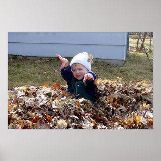 "Leafpile Fun" Poster