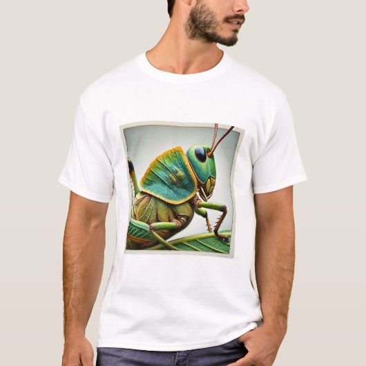 Leafrolling grasshopper 050824IREF238 - Watercolor T-shirt (Voorkant)