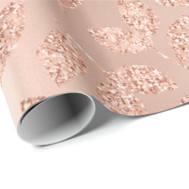 Leafs Botanisch Roos Glam Koperkoper Cadeaupapier