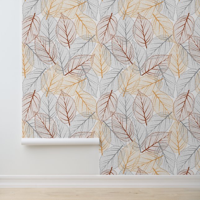 Leafs neutraal minimalistisch behang (Applicatie)