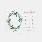 Leafy Baby Milestone Deken (Voorkant (Horizontaal))
