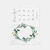 Leafy Baby Milestone Deken (Voorkant)