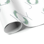 Leafy Blue Joy met kerstmis/vakantie Cadeaupapier (Rol Hoek)
