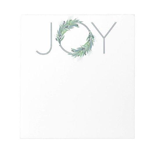 Leafy Blue Joy met kerstmis/vakantie Notitieblok (Voorkant)