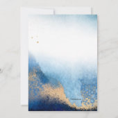 Leafy Blue Lijst Religieuze uitnodiging 2 (Achterkant)