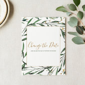 Leafy border change the date card save the date