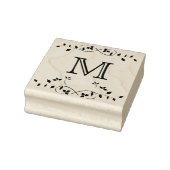 Leafy Border Monogram Rubber Art Stempel (Stempel)