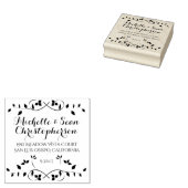 Leafy Border Return Address Art Stamp Rubberstempel (Gestempeld)