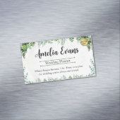  Leafy Botanical Blend Visitekaartje Magnetisch Visitekaartje (Voorbeeld)