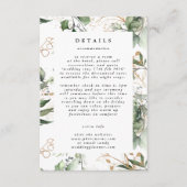 Leafy Botanical Eucalyptus Elegant Greenery Moss Informatiekaartje (Voorkant)