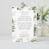 Leafy Botanical Eucalyptus Elegant Greenery Moss Informatiekaartje (Staand voorkant)