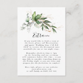 Leafy Botanical Eucalyptus Elegant Greenery Moss Informatiekaartje