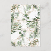 Leafy Botanical Eucalyptus Elegant Greenery Moss Informatiekaartje (Achterkant)