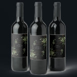 Leafy Botanical Eucalyptus Modern Black Branch Wijn Etiket<br><div class="desc">Leafy Botanical Eucalyptus Modern Black Branch Wine Label #pampasgras #junglebruiloft #jungleCalls #coralbruiloft #bruildingmenu #woestijning #woestijtwedding #lasvegasbruiloft #terracottabruiloft #pampasweddenmenu #pampas #terracotta #coral #peach #naturaledgras #driedpampas #wabisabibruiloft #naturebruiloft</div>