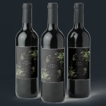 Leafy Botanical Eucalyptus Modern Black Branch Wijn Etiket<br><div class="desc">Leafy Botanical Eucalyptus Modern Black Branch Wine Label #pampasgras #junglebruiloft #jungleCalls #coralbruiloft #bruildingmenu #woestijning #woestijtwedding #lasvegasbruiloft #terracottabruiloft #pampasweddenmenu #pampas #terracotta #coral #peach #naturaledgras #driedpampas #wabisabibruiloft #naturebruiloft</div>