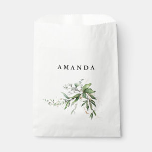 Leafy Botanical Eucalyptus Modern Greenery Branch Bedankzakje