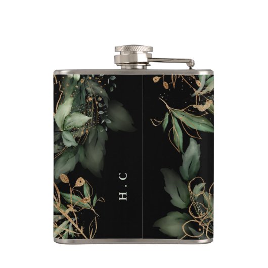 Leafy Botanical Eucalyptus Modern Greenery Branch Heupfles (Achterkant)