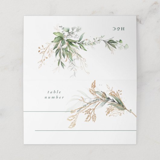 Leafy Botanical Eucalyptus Modern Greenery Branch Plaatskaartje (Buitenkant ongevouwen)