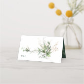 Leafy Botanical Eucalyptus Modern Greenery Branch Plaatskaartje (Achterkant)