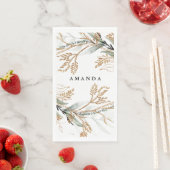 Leafy Botanical Eucalyptus Modern Greenery Branch Servet (Insitu)