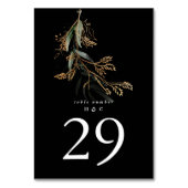 Leafy Botanical Eucalyptus Modern Premium Black Kaart (Voorkant)