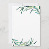 Leafy Botanical Wedding Kaart (Achterkant)