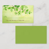 Leafy Branch Wedding Reception Place Card Plaatskaartje (Voorkant / Achterkant)