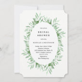 Leafy Bridal Shower Invitation Kaart (Voorkant)