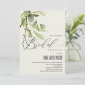 LEAFY BUNCH GREEN FOLIAGE WATERVERF VRIJGEZELLENFE KAART (Staand voorkant)