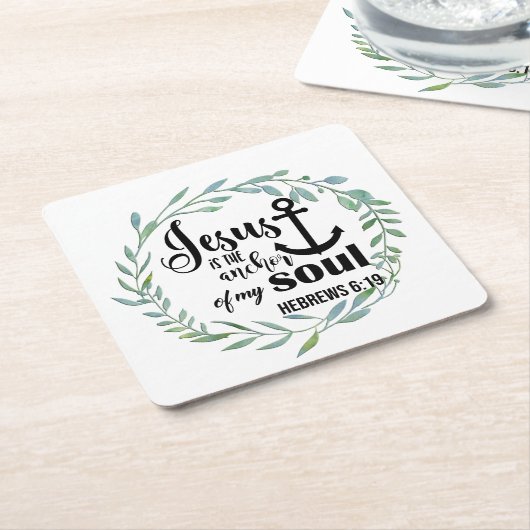 Leafy Christelijk/Bijbel Kartonnen Onderzetters (Schuin)