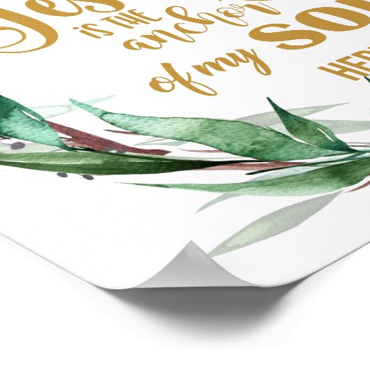 Leafy Christelijk/Bijbel Poster (Hoek)