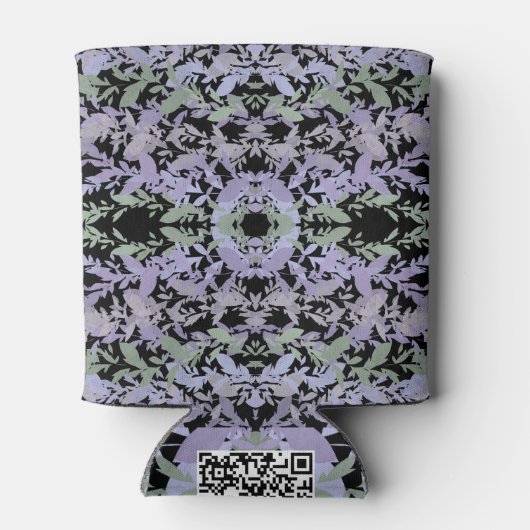 Leafy Creeping Vine Drawing Pattern With Pastels Blikjeskoeler (Achterkant)