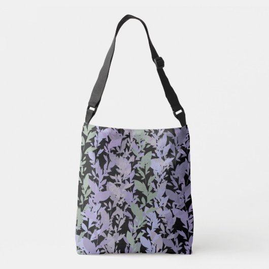 Leafy Creeping Vine Drawing Pattern With Pastels Crossbody Tas (Achterkant)