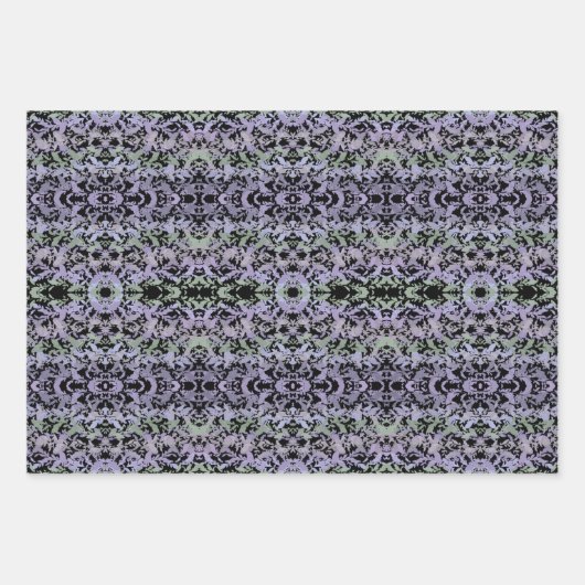 Leafy Creeping Vine Drawing Pattern With Pastels Inpakpapier Vel (Voorkant 2)