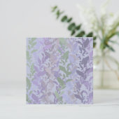 Leafy Creeping Vine Drawing Pattern With Pastels Kaart (Staand voorkant)