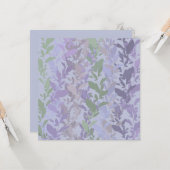 Leafy Creeping Vine Drawing Pattern With Pastels Kaart (Voorkant / Achterkant in situ)