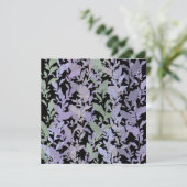 Leafy Creeping Vine Drawing Pattern With Pastels Kaart (Staand voorkant)
